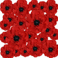 Large Red Poppy Paper Flowers Set of 30 Halloween Party Decor - Variation of THIS listing