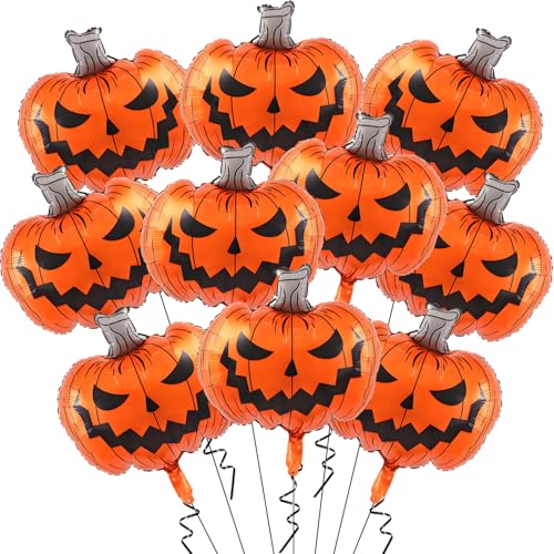 Halloween Pumpkin Foil Balloons Set - 29 Inch Party Decorations