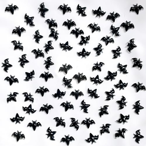 Halloween Nail Charms Black Bat Rhinestones for Nail Art - Variation Black-1