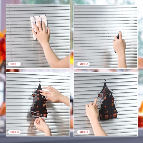 Halloween Window Clings - 9 Sheets Spooky & Cute Decor for Glass Surfaces