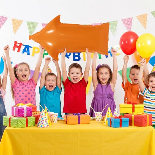 Orange Directional Arrow Balloons 5 Pack - Halloween Birthday Party Decorations