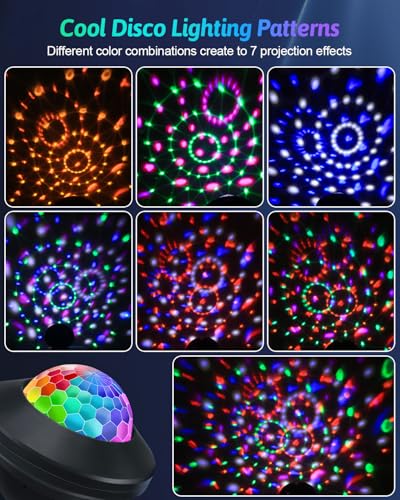 Kids Party Karaoke Lights Set with Remote - 6 Color Disco Lighting for Celebrations