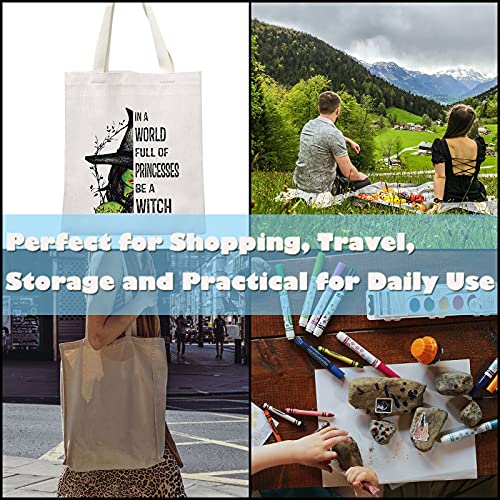 Beige Witchy Tote Bag - Wiccans Inspired Halloween Gift for Women