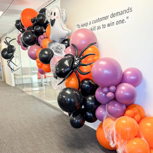 Halloween Decorations Pink BOO Balloons, 2 Pumpkins, 2 Ghosts & 2 Spiders - 9pcs Boo Ghost Pumpkin Spider Variation