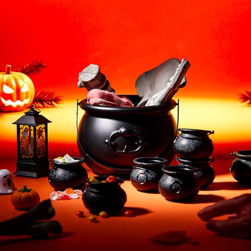 Black Cauldron Set for Halloween Party Decor - 26 Pieces