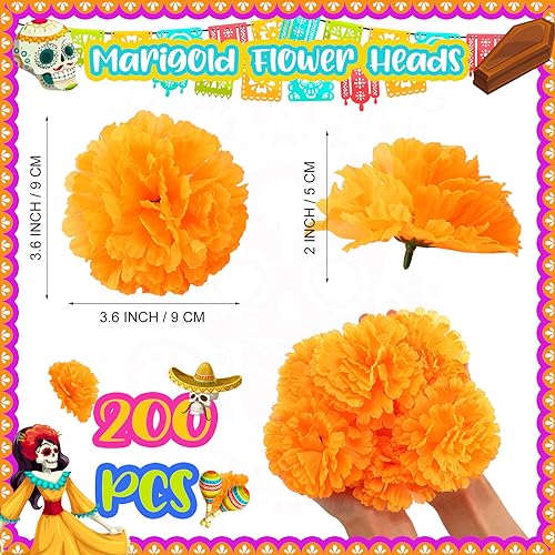 Marigold Flower & Monarch Butterfly Decor Set - Dia De Los Muertos & Diwali Altars