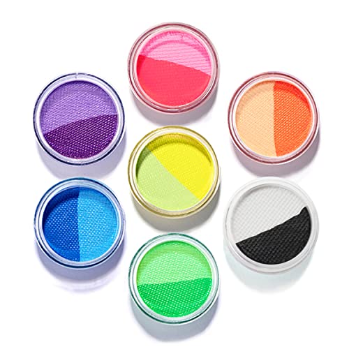 14Color Water Activated Split Cake Eyeliner Set UV Blacklight Glow Face & Body Paint - Halloween Makeup