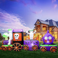 11FT Halloween Ghost Train Inflatable with Mushroom Head, Mummies & Pumpkins - Spooky Garden Decor - Variation of THIS listing