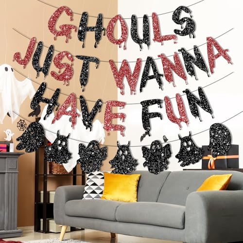 Halloween Witch Party Decorations Banner & Hanging Swirls Set