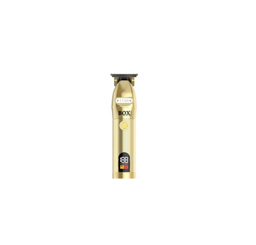 1126 PRO GOLD DLC Titanium Cord & Cordless Trimmer – Professional Precision Grooming Tool with Adjustable Blade, High-Torque Motor, Digital Display & Long-Lasting Battery, by BOX90210