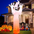 12 Ft Halloween Inflatable Ghost with Rotating Flame LED Lights Garden Decor