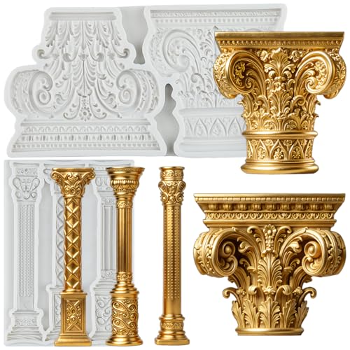Roman Column Silicone Mold Greek Pillars Cake Decorating Set - Style B