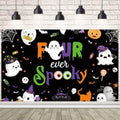 7x5ft Halloween Birthday Backdrop Banner for Kids Party Decorations - Four Ever Spooky