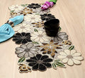 Lightnpro Beaded Floral Table Runner 13x36 Brown Multi for Holiday & Rustic Decor - Handmade