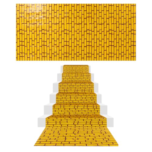 Grevosea 2-Pack Yellow Brick Road Floor Runner - 4.5x9 Feet Halloween Decor - Variation 2