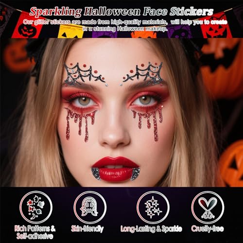Halloween Face Stickers Set - B-Halloween Face Stickers Variation