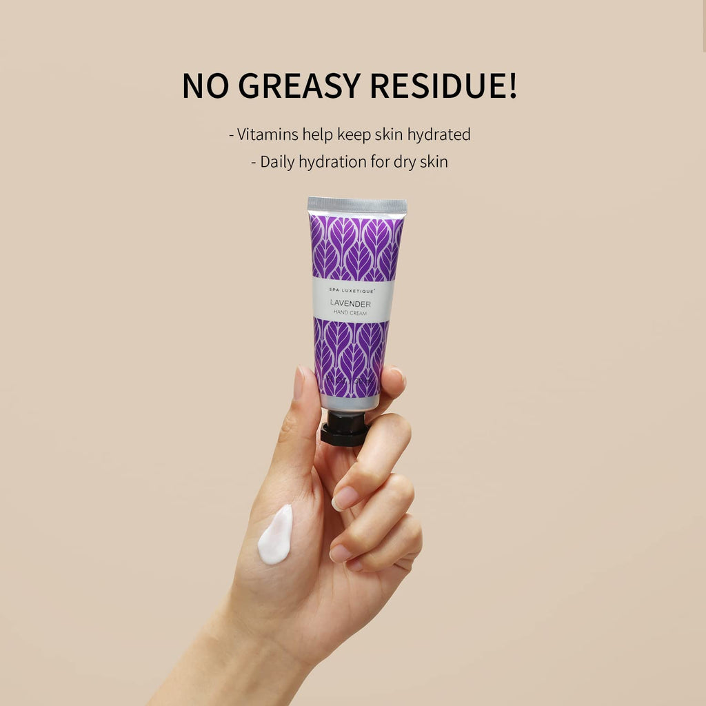 Spa Luxetique Hand Cream Set - Moisturizing Shea Butter & Glycerin Lotion | 4 Travel Size Gifts for Women