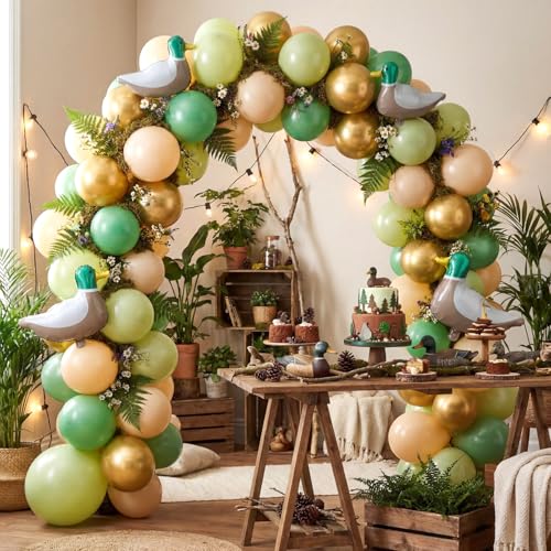 Mallard Duck Foil Balloons Set for Duck Hunting & Party Decorations - 56 Pieces