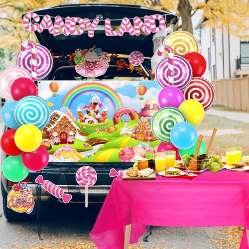 Halloween Candyland Trunk or Treat Car Decorations Kit - Candy Variation