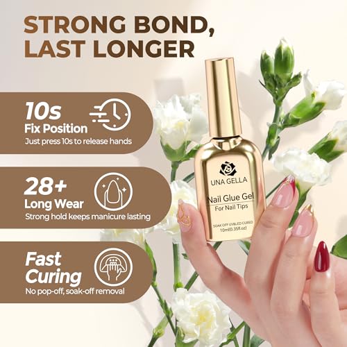 9-in-1 Gel Nail Glue for Clear Acrylic Tips - 2 Pack 10ml - Variation B-2Pcs