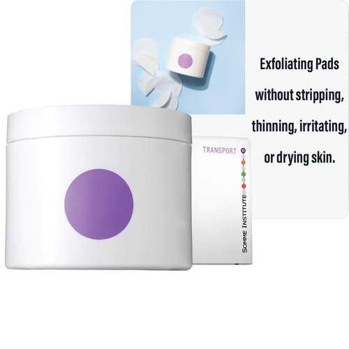 Somme Institute Exfoliating Glycolic Acid Pads - Anti-Aging & Smoothing | 50 Alcohol-Free Pads for Gentle Pore Cleansing