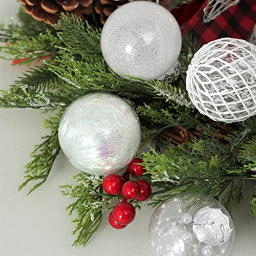 White Christmas Ball Ornaments Set 30pcs 2.36 Inch Shatterproof Xmas Tree Decorations - Variation of THIS listing