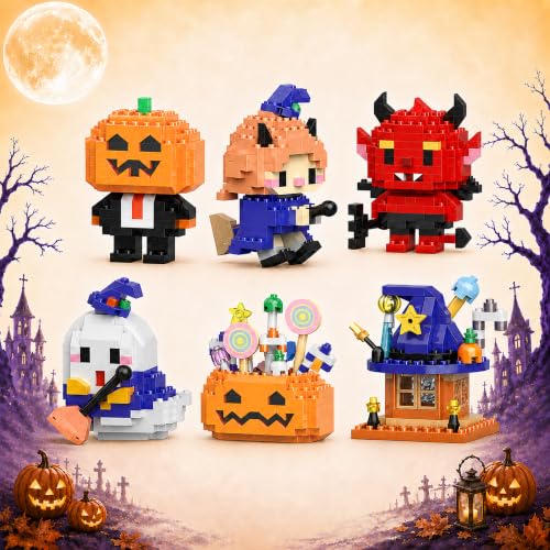Halloween Advent Calendar 6 Days Mini Building Blocks Set with Figures - Halloween Set 1
