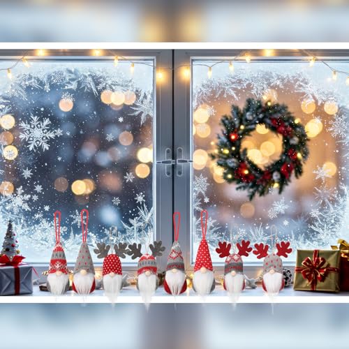 24 Pieces Christmas Gnome Ornaments Set - Plush Hanging Decorations for Tree & Holiday Decor