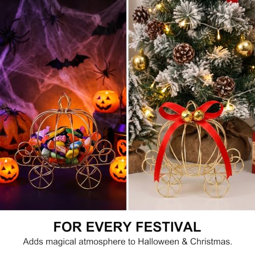 4 Pack Pumpkin Carriage Candy Boxes - Halloween Party Favors & Centerpieces