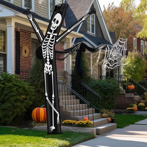 20 ft Tall Halloween Inflatable Skeleton Tube Man - Spooky Yard Decor