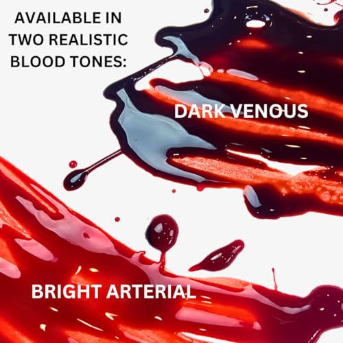 2 Ounce Bright Arterial Fake Blood for Halloween & SFX Makeup - Washable, Realistic
