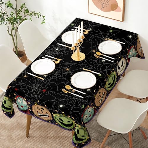 Halloween Tablecloth 60x80 Inch Rectangle Spooky Home Party Decor