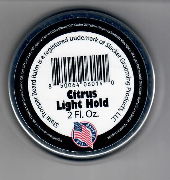 State Trooper Beard Balm Conditioner - Natural Citrus Scent | 2 oz for Soft, Manageable Beards