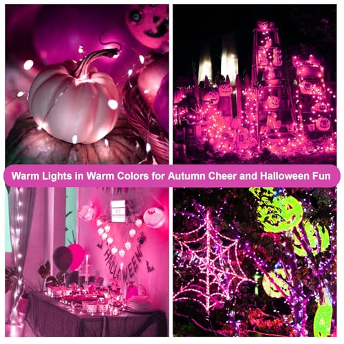 Pink Battery-Operated Fairy Lights 100 Pack 20 LED 7ft String with 3 Modes for Indoor Outdoor Decor