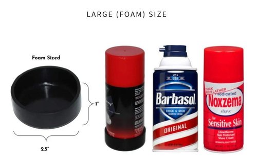 Rust-O-Less | Stops Shaving Cream Can Rust | Black | Large-Foam Sized