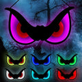 Halloween Spooky Eye Lights - Red Eyeballs, 20-Inch Wooden Window Decor with 7 Color Modes, USB & Battery Operated
