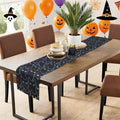 Halloween Cat Table Runner for Kitchen & Dining - Black & Orange Festive Decor