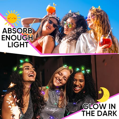 Glow-in-the-Dark Duck Hair Clips - 30 Assorted Styles for Raves & Festivals