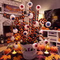 Halloween Eyeball Picks Set - 17.7 Inch Creepy Floral Decorations for Wreaths and Crafts