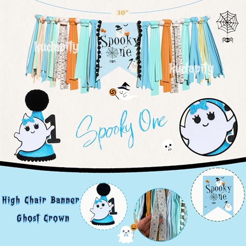First Birthday Halloween Party Decorations Set for Boys - Balloons Banners & Backdrop
