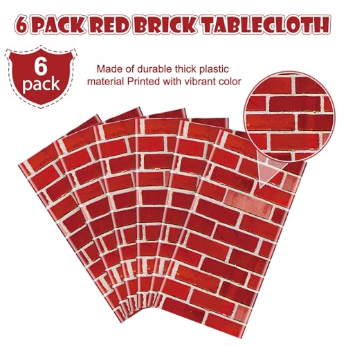 Variation of THIS listing - 6 Pack 108x54 Inch Red Brick Tablecloths for Party Decorations