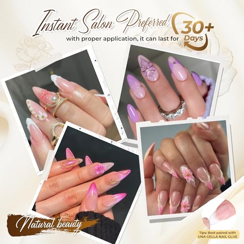 Medium Stiletto Clear Gel Nail Tips 504PCS for DIY Nail Art & Manicure