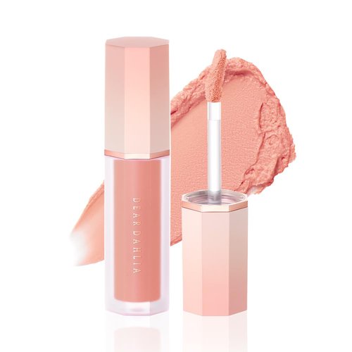 DEARDAHLIA Petal Blur Cream Blush (Mellow) - Soft-Blur Vegan Blush with Lightweight, Cloud Melting Texture, High-Pigment, Long-Lasting, Buildable, Cream to Powder Finish. Sensitive Skin Friendly. 4g