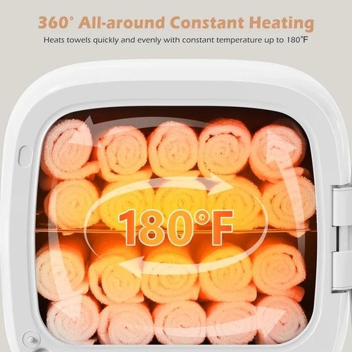 Keenray Hot Towel Warmer Cabinet, Professional Spa Towel Warmer with Digital Screen, Adjustable Timer and Delay, Customized Fragrance, Heat Dry & Wet Towels for Spa, Salon, Home 14 L Snow White
