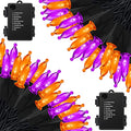 Halloween Battery String Lights 2 Pack - Orange & Purple 50 LED Mini Lights, 17ft