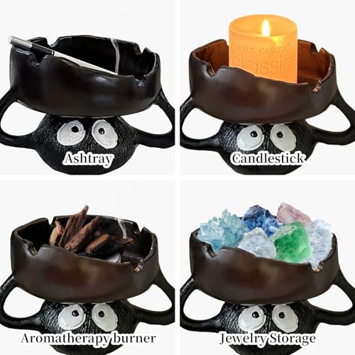 Big Cartoon Resin Ashtray - Soot Sprite Holder for Tealight, Jewelry, Keys, Home Decor