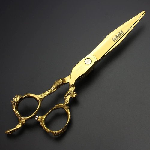 Gold 6/78/9 Inch Professional Haircut Scissors, Multifunctional Haircut Scissors Set (7 Inch Flat Scissors)
