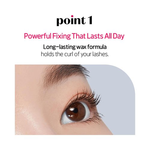 ETUDE Dr. Mascara Fixer - Long-Lasting Smudge-Proof Formula for All-Day Curl Hold | Vegan Black (0.203 Fl Oz)