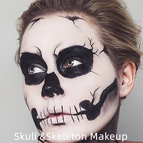 Water-Activated Body Paint for Skeleton Clown Day of the Dead Halloween - White, 20g