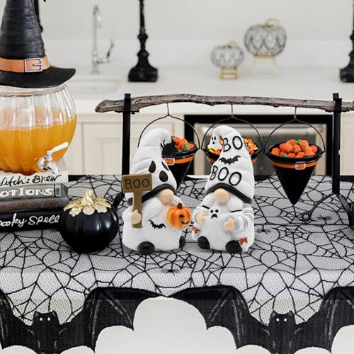Halloween Ghost Gnome Decor - Cute Resin Figurines for Home & Garden
